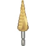 ＴＲＵＳＣＯ　六角軸ステップドリル　２枚刃チタンコーティング　５～１９ｍｍ