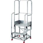 ＴＲＵＳＣＯ　踏台　２段本体　階段両手すり天場三方１１００