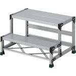 ＴＲＵＳＣＯ　作業用踏台　２段　　ステップ奥行２００　高さ０．５０ｍ　天板８００Ｘ４００