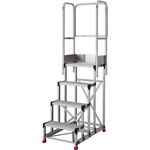 ＴＲＵＳＣＯ　作業用踏台　４段　天場三方手すり高さ１１００ｍｍ