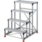 ＴＲＵＳＣＯ　作業用踏台　４段　　ステップ奥行２００　高さ１．２ｍ　天板８００Ｘ４００