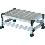 ＴＲＵＳＣＯ　アルミ合金製作業台　縞鋼板　１段　高さ０．２５ｍ　６００Ｘ４００