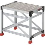 ＴＲＵＳＣＯ　作業用踏台　アルミ製・縞板タイプ　天板寸法６００Ｘ４００ＸＨ５００