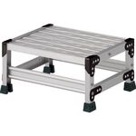 ＴＲＵＳＣＯ　作業用踏台　アルミ製・グレーチング仕様　ＳＵＳ金具　１段　高さ０．２５ｍ　天板５００×４００