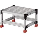 ＴＲＵＳＣＯ　作業用踏台　アルミ製・グレーチング仕様　ＳＵＳ金具　１段　高さ０．３ｍ　天板５００×４００