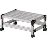 ＴＲＵＳＣＯ　作業用踏台　アルミ製・グレーチング仕様　ＳＵＳ金具　１段　高さ０．２５ｍ　天板６００×４００