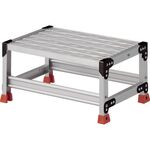 ＴＲＵＳＣＯ　作業用踏台　アルミ製・グレーチング仕様　ＳＵＳ金具　１段　高さ０．３ｍ　天板６００×４００