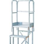 ＴＲＵＳＣＯ　作業用踏台用手すり　Ｈ１１００　天場三方手すり　ＴＳＦ－５１０１５