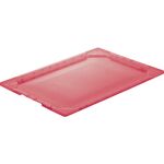 ＴＲＵＳＣＯ　薄型折りたたみコンテナスケルコン　ＴＳＫ－Ｏ５０、４０、３０兼用フタ　透明レッド