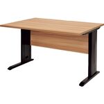 ＴＲＵＳＣＯ　平机　ナチュラル天板Ｘ黒脚　Ｗ１２００ｘＤ７００ＸＨ７００