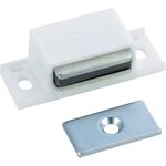 ＴＲＵＳＣＯ　マグネットキャッチ　樹脂製　Ｌ４０ｍｍ　白