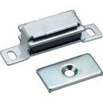 ＴＲＵＳＣＯ　マグネットキャッチ（横型）　アルミ製　Ｌ４０ｍｍ　シルバー