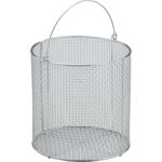 ＴＲＵＳＣＯ　ステンレス洗浄カゴ　丸型　有効内寸１９２Ｘ１９２Ｘ１９６