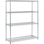 ＴＲＵＳＣＯ　ステンレス製メッシュラック　Ｈ１５３３ＸＷ１２０７ＸＤ４５７　４段