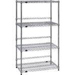ＴＲＵＳＣＯ　ステンレス製メッシュラック　Ｗ９０５ＸＤ４５７ＸＨ１５３３　４段　　バックバー付