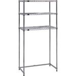 ＴＲＵＳＣＯ　　ステンレス製メッシュラック下段開放型　Ｗ９０５ＸＤ６０９ＸＨ１８３８　棚板３枚
