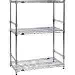 ＴＲＵＳＣＯ　ステンレス製メッシュラック　Ｗ９０５ＸＤ４５７ＸＨ９２３　３段　　サイドバー付