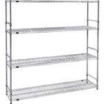 ＴＲＵＳＣＯ　ステンレス製メッシュラック　Ｗ１８２４ＸＤ４５７ＸＨ１５３３　４段　　サイドバー付