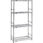 ＴＲＵＳＣＯ　ステンレス製メッシュラック　Ｗ１２０５ＸＤ４５７ＸＨ１８３８　４段　　サイドバー付