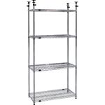 ＴＲＵＳＣＯ　ステンレス製メッシュテンションラック　Ｗ６０５ＸＤ３０５ＸＨ１９７８－２４７８　４段