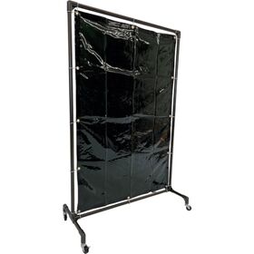 ＴＲＵＳＣＯ　溶接遮光フェンス　１０１５型単体　キャスター　深緑