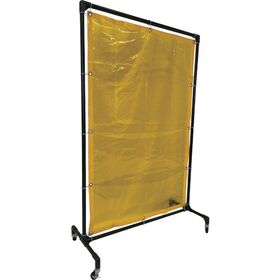 ＴＲＵＳＣＯ　溶接遮光フェンス　１０１５型単体　キャスター　黄