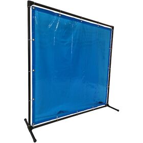 ＴＲＵＳＣＯ　溶接遮光フェンス　１５１５型単体　固定足　青