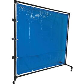 ＴＲＵＳＣＯ　溶接遮光フェンス　１５１５型接続　キャスター　青