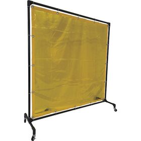 ＴＲＵＳＣＯ　溶接遮光フェンス　１５１５型単体　キャスター　黄