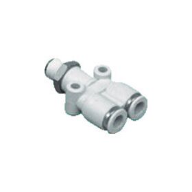 ＣＫＤ　チューブ継手　ニュージョイントステンレスタイプ（両口Ｙ形チーズ）　適合チューブ外径１０ｍｍ　接続口径Ｒ１／４