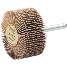 ＴＲＵＳＣＯ　軸付ソフトホイール　外径５０Ｘ厚２５Ｘ軸６　（５個入）　粒度＃１００　１００＃