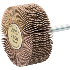 ＴＲＵＳＣＯ　軸付ソフトホイール　外径６０Ｘ厚２５Ｘ軸６　（５個入）　粒度＃１００　１００＃