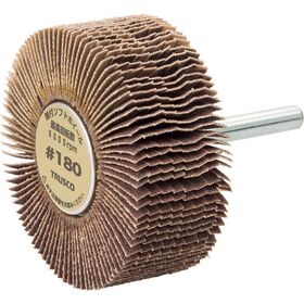 ＴＲＵＳＣＯ　軸付ソフトホイール　外径６０Ｘ厚２５Ｘ軸６　（５個入）　粒度＃１８０　１８０＃