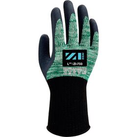 Ｗｅｅｄ　耐切創手袋　ＺＩＺＡＩ　ＺＩー７３３　天然ゴム背抜き　Ｌサイズ（１０双入）