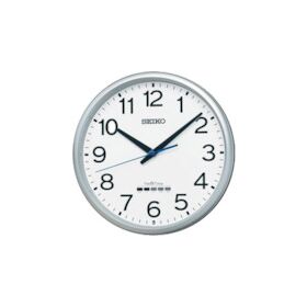 ＳＥＩＫＯ　電波掛時計　セイコーネクスタイム　ＺＳ２５４Ｓ　銀色メタリック　直径３１０ｍｍ