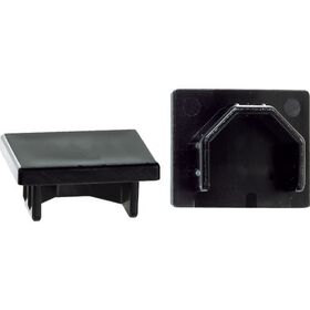 ＴＲＵＳＣＯ　ピクチャーレール用　エンドキャップ　２個入　ブラック