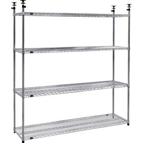 ＴＲＵＳＣＯ　スチール製メッシュテンションラック　Ｗ１８２４ＸＤ４５７ＸＨ１９７８－２４７８　４段