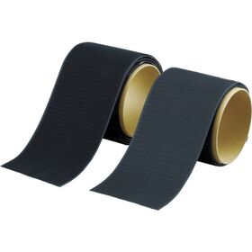 ＴＲＵＳＣＯ　マジックテープ［［Ｒ下］］強粘着　幅１００ｍｍ長さ１ｍ黒（１巻＝１セット）