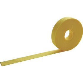 ＴＲＵＳＣＯ　ナイロン平ベルト　１．６ｔ×３０ｍｍ×１０ｍ　黄色