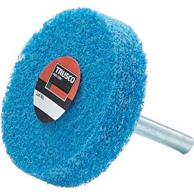 ＴＲＵＳＣＯ　軸付ナイロンホイール　軸径６ｍｍ　＃６００　ブルー