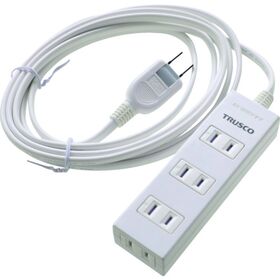 ＴＲＵＳＣＯ　電源タップ　２Ｐ４個口　３Ｍ　マグネット付