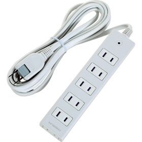 ＴＲＵＳＣＯ　電源タップ　２Ｐ６個口　１０Ｍ　マグネット付