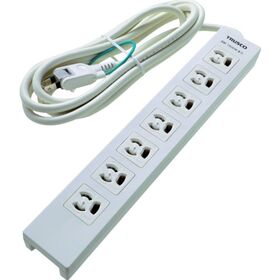 ＴＲＵＳＣＯ　電源タップ　３Ｐ抜け止め７個口　３Ｍ　アース／マグネット付