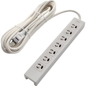 ＴＲＵＳＣＯ　電源タップ　３Ｐ抜け止め７個口　５Ｍ　アース／マグネット付
