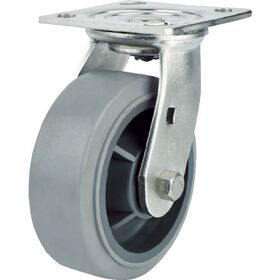 ＳＡＭＳＯＮＧ　ステンレスキャスター　自在　エラストマー　１００ｍｍ