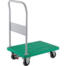 ＴＲＵＳＣＯ　樹脂製運搬車　グランカート　固定　４輪リングストッパー付　均等荷重４００ｋｇ