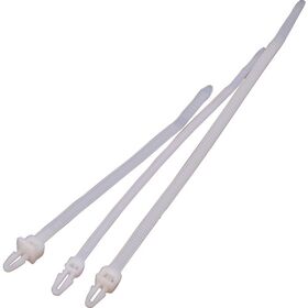 ＴＲＵＳＣＯ　【売切廃番】　プッシュマウントタイ（ウィング無）　幅４．８ｘ１３２　取付穴径４．