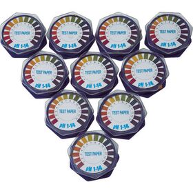 ＴＲＵＳＣＯ　Ｐｈ試験紙　ロールタイプ　７ｍｍ×５Ｍ　Ｐｈ１～１４　徳用１０個タイプ