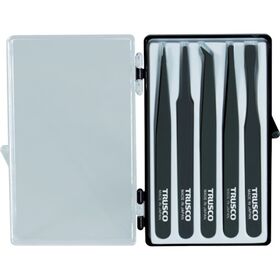 ＴＲＵＳＣＯ　プラスチック製ピンセット５本組セット