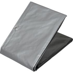 萩原　ターピー　ターポリントラックシート　２号　小型トラック　シルバー／オレンジ　２．３ｍ×３．５ｍ